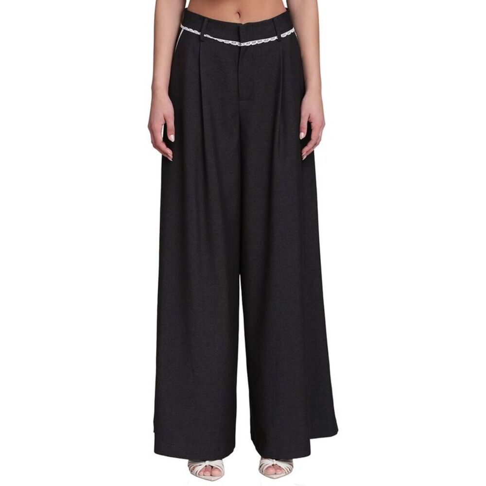 Avec Les Filles Womens  Ultra Wide Leg Trousers